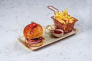 Burger and French Fries