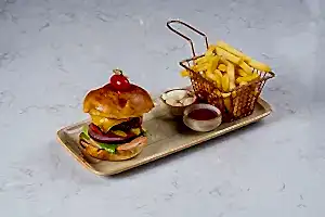 Cheese Burger with French Fries