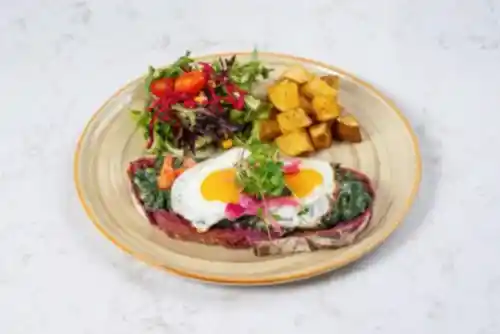 ⁠Spinach & Feta Toast